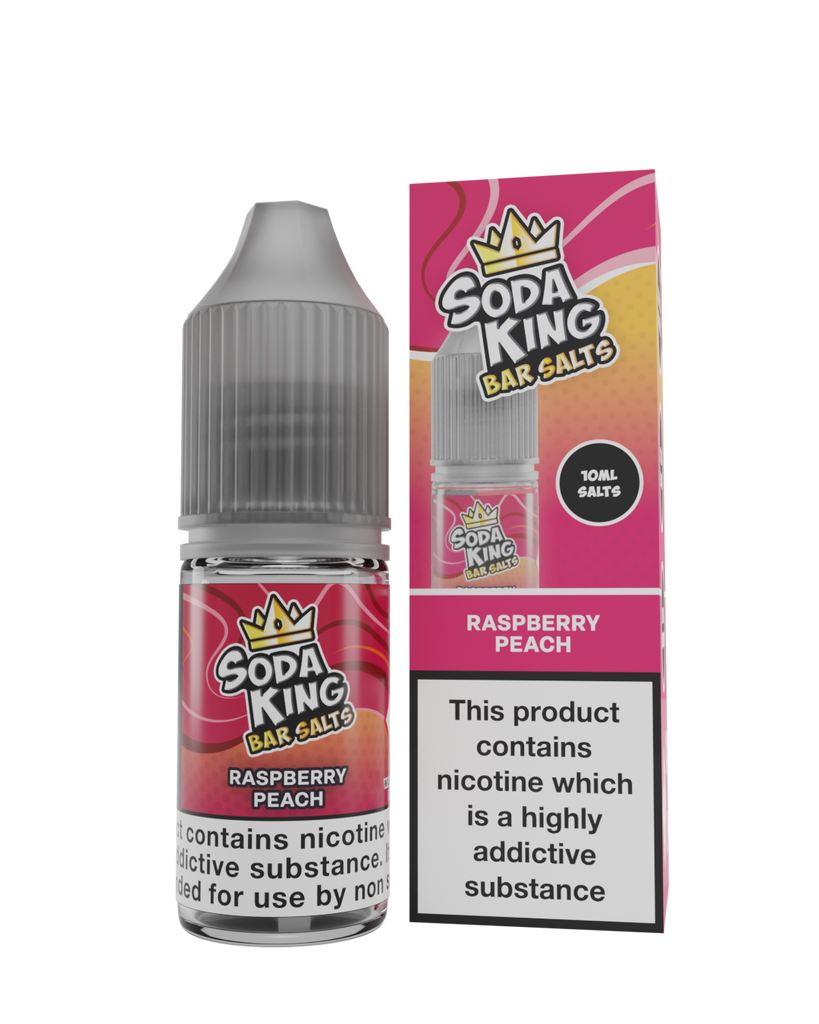 Soda King Nicotine Salt - Raspberry Peach